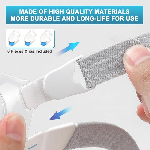 3-Pack Headgear Straps for AirFit F20 /AirTouch F20 - Replacement CPAP Headgear for F20 Full-face Mask, Elasticity Soft Headgear - Included Magnetic Clips (Medium) in Kuwait