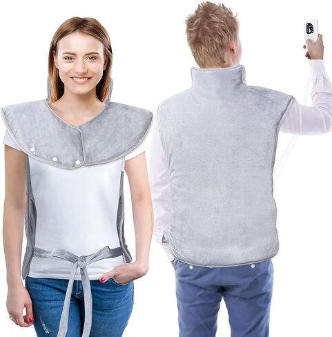 HAUSPROFI Heating Pad for Back Pain Relief, 37''x23 Electric Heat Pads for Neck and Shoulders Migraine Relief, Fast-Heating with 6 Heat Setting, Auto Shut Off, Machine Washable,Gifts for Women Men in Kuwait