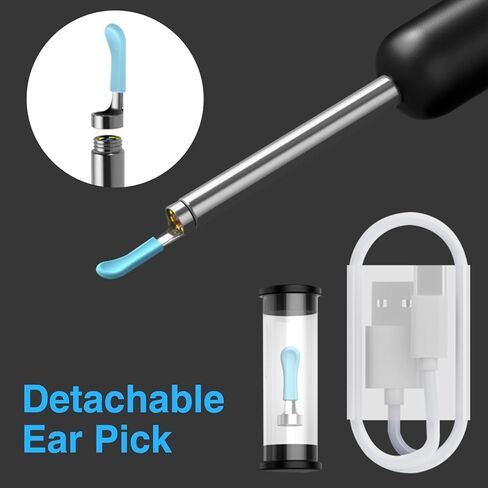 Ear Wax Removal Tool, Smart Ear Cleaner, Ear Camera Scope with Light Smartphone Ear HD Video Otoscope Wax Cleaner in Kuwait