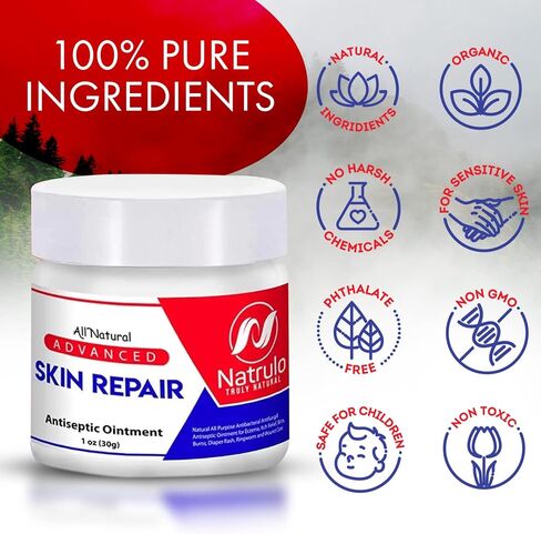 كريم ناترولو لإصلاح البشرة | مرهم طبيعي متعدد الأغراض للأكزيما وتخفيف الحكة والعضات والحروق وطفح الحفاضات والقوباء الحلقية والعناية بالجروح | مرهم إصلاح الإنقاذ للعناية بالبشرة in Kuwait