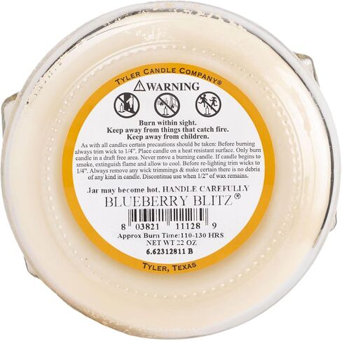 Tyler Candle Prestige Collection 22oz Two Wick Blueberry Blitz Scent (22 Oz.) (2 Pack w Matches) in Saudi Arabia