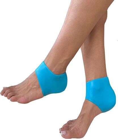StrappyHeel - واقيات الكعب - الوقاية من البثور وتخفيف آلام الأحذية من المهمازات والتهاب اللفافة الأخمصية - أكواب قدم من السيليكون للنساء والرجال - وسادة وسادة، وبديل للجل للأحذية in Kuwait