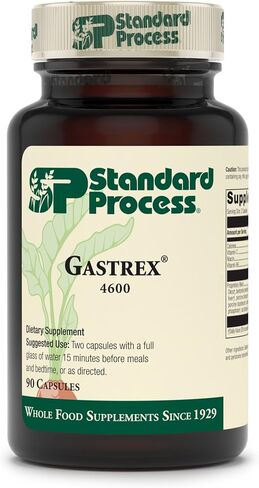 Standard Process - Gastrex - Supports Digestion, Stimulates Cleansing of Upper Gastrointestinal (GI) Tract, Provides Vitamin C, Niacin, Vitamin B6, Okra and Tillandsia Usneoides - 90 Capsules in Saudi Arabia