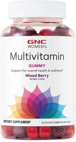 GNC مكمل غذائي متعدد الفيتامينات للنساء | فيتامين يومي | نكهة التوت المختلطة | 120 قرص مضغ in Saudi Arabia