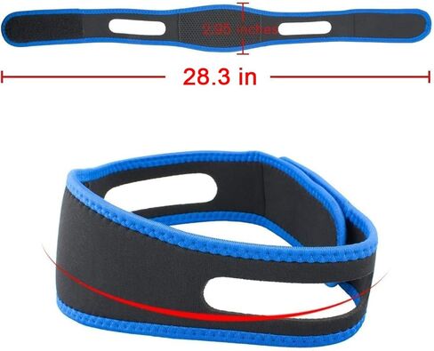 حزام الذقن المضاد للشخير، أشرطة الذقن لوقف الشخير لمستخدمي CPAP، حزام الفك للنوم، أشرطة الذقن لإبقاء الفم مغلقًا للنوم بشكل أفضل، حزام الذقن Cpap للنوم للرجال والنساء in Kuwait