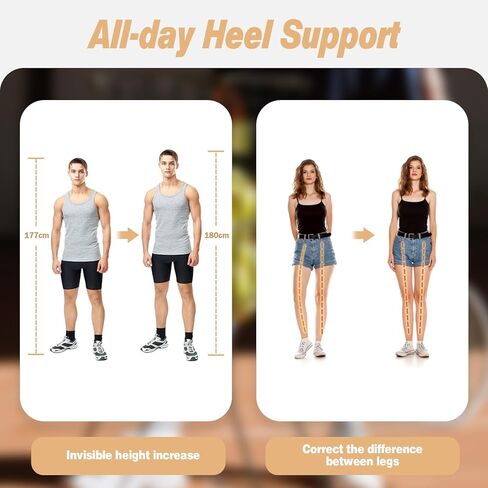ZAIWOO رفع الكعب قابل للتعديل للأحذية، نعال زيادة الارتفاع لرفع الكعب، ألم الكعب، اختلاف طول الساق، رفع الأحذية in Kuwait