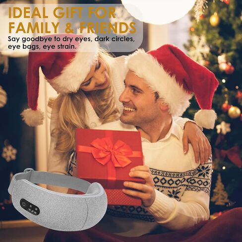 يوباو مدلك العين بالحرارة للصداع النصفي، هدية مثالية لعيد الميلاد وعيد الشكر للأم، قناع العين الكهربائي مع موسيقى بلوتوث للاسترخاء، تقليل إجهاد العين والهالات السوداء وأكياس العين والعيون الجافة in Kuwait