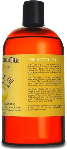 Natural Born Oils Vitamin E Oil (made from Wheat Germ), 1 Gallon, Organic, Cold-Pressed, Nutrient-Rich, Excellent for Glowing Skin, Lustrous Hair in Saudi Arabia