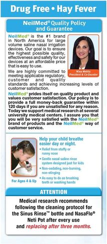 عبوات طب الأطفال المختلطة مسبقة الشطف للجيوب الأنفية من نيل ميد، عبوة من 120 قطعة (عبوة من قطعتين) in Kuwait