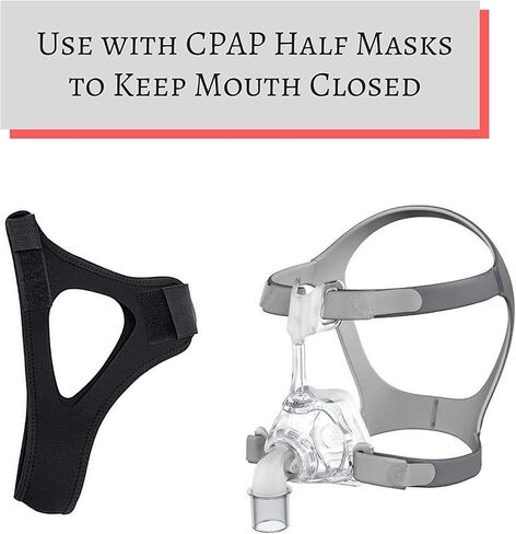 حزام الذقن المضاد للشخير - جهاز مضاد للشخير قابل للتعديل للرجال والنساء، ومستخدمي CPAP، وأجهزة التنفس بالفم المفتوح. حل لوقف الشخير والمساعدة على النوم. فكر في استخدام أداة w/Snore Eliminator Pro أو قطعة الفم الخاصة ببروكسيسم in Kuwait