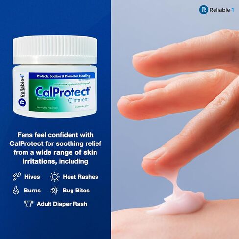 CalProtect Anti-Rash Moisturizing Ointment (2.5oz, Jar) Reliable-1 Laboratories Adult Diaper Incontinence - Skin Barrier Soothing Repair And Relief For Men & Women in Kuwait