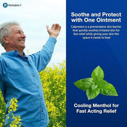 CalProtect Anti-Rash Moisturizing Ointment (2.5oz, Jar) Reliable-1 Laboratories Adult Diaper Incontinence - Skin Barrier Soothing Repair And Relief For Men & Women in Kuwait