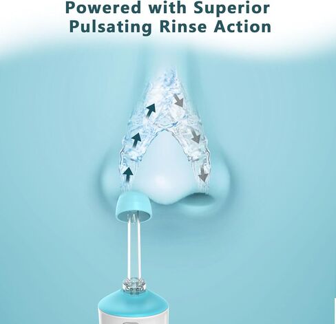 iTHERAU Electric Nasal Irrigation System for Nose Discomfort Relief & Nasal Care,Neti Pot Sinus Rinse Kit,Portable Nose Cleaner,3 Modes for Sinus Rinse,Nasal Irrigator with 30 Nasal Saline Packets in Kuwait