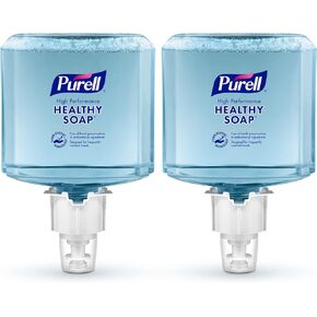 PURELL Brand CLEAN RELEASE Technology (CRT) HEALTHY SOAP High Performance Foam, Fragrance Free, 1200 mL Refill for PURELL ES4 Manual Soap Dispenser (Pack of 2) - 5085-02 - Manufactured by GOJO, Inc. in Saudi Arabia