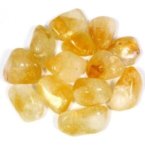 Pachamama Essentials Citrine Tumbled Stone Grade A Healing Crystal 4 Tumbled Stones 20-25mm in Saudi Arabia