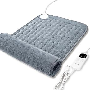 Heating Pad, Electric Heating Pad for Back Pain & Cramps, Neck & Shoulder, DJIOWEUE Heating Pads with Automatic Closing Function, 6 Modes, Wet Heating Option, Men's, Women's Gift 12''x24'' (Gray) in Saudi Arabia