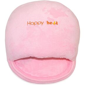 Happy Heat Heated Foot Warmer, Electric Heated Pad to Soothe Feet Pain & Cramps, Heating Therapy, Office Desk and Home Use, Hot Water Non Slip Pad, Cordless, Reusable & Rechargeable - Pink in Kuwait