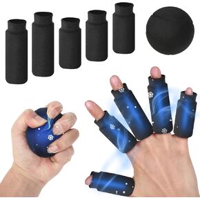 Tolaccea Finger Ice Sleeves&Ice Ball 5 Ice Packs for Fingers, Thumbs & Toes Hot Cold Therapy for Arthritis Finger, Tendinitis, Trigger Finger and Swollen Finger