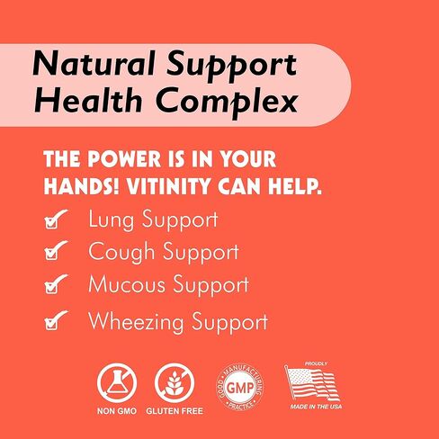 مكمل تنظيف الرئة ودعم الجهاز التنفسي من فيتينيتي - مركب طبيعي لصحة الرئة - التخلص من سموم الرئة لأولئك الذين يعانون من التنفس والربو وأقراص الحساسية الموسمية (15 يومًا) in Kuwait