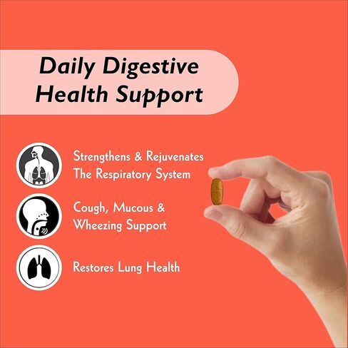 مكمل تنظيف الرئة ودعم الجهاز التنفسي من فيتينيتي - مركب طبيعي لصحة الرئة - التخلص من سموم الرئة لأولئك الذين يعانون من التنفس والربو وأقراص الحساسية الموسمية (15 يومًا) in Kuwait