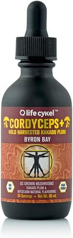 مستخلص فطر كورديسيبس من LIFE CYKEL مع برقوق كاكادو - مكمل طاقة طبيعي للتعب والقدرة على التحمل - مضادات الأكسدة فيتامين C من فطريات عضوية غير معدلة وراثيًا مصنوعة في الولايات المتحدة، 2 أونصة سائلة (قد تختلف التعبئة) in Kuwait