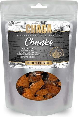 Siberian Chaga Mushroom Chunks Wild Harvested 3 Oz. (85g) in Kuwait