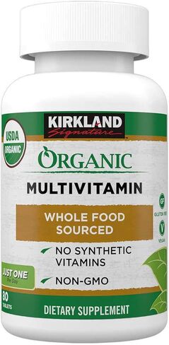 Kirkland Signature USDA Organic Multivitamin, 80 Coated Tablets in Saudi Arabia