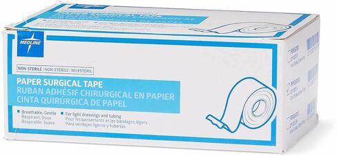 Medline PRM260001H Essentials Paper Medical Tape, 1" Width, 10 Yards Length, Pack of 12 in Saudi Arabia