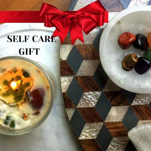 مجموعة احجار شاكرا العلاجية والكريستال من ستيما | هدايا برج القوس | هدايا علم التنجيم للنساء، اكسسوارات التأمل الكريستالية وهدايا لمحبي الكريستالات والأحجار | in Kuwait