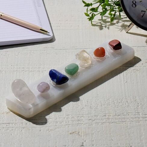 مجموعة احجار شاكرا العلاجية والكريستال من ستيما | هدايا برج القوس | هدايا علم التنجيم للنساء، اكسسوارات التأمل الكريستالية وهدايا لمحبي الكريستالات والأحجار | in Kuwait