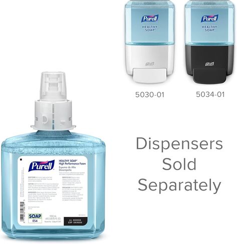 تقنية CLEAN RELEASE من العلامة التجارية PURELL (CRT) رغوة صحية عالية الأداء، خالية من العطور، عبوة 1200 مل لموزع الصابون اليدوي PURELL ES4 (عبوة من 2) - 5085-02 - تم تصنيعها بواسطة GOJO, Inc. in Saudi Arabia