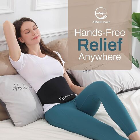 علبة ثلج قابلة لإعادة الاستخدام لتخفيف آلام الظهر | غلاف آلام أسفل الظهر قابل للتعديل للعلاج الساخن والبارد | تخفيف آلام أسفل الظهر، والعصب الوركي، والقرص المنفتق أو التنكسي، والعصعص، وآلام عظم الذنب in Kuwait