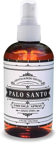 Palo Santo Smudge Spray (8 FL OZ) Premium 100% Pure Palo Santo and Sage Essential Oils. Our Smudge Spray is Crystal & Reiki Infused, Energy Clearing, Purifying, Healing, Smokeless Alternative. in Saudi Arabia