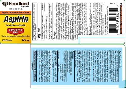 هارتلاند فارما لتخفيف آلام التهاب المفاصل - الأسبرين 325 ملغ EC - مغلف معوي - مسكن آلام NSAID - 100 قطعة - (عبوة من قطعتين) in Kuwait