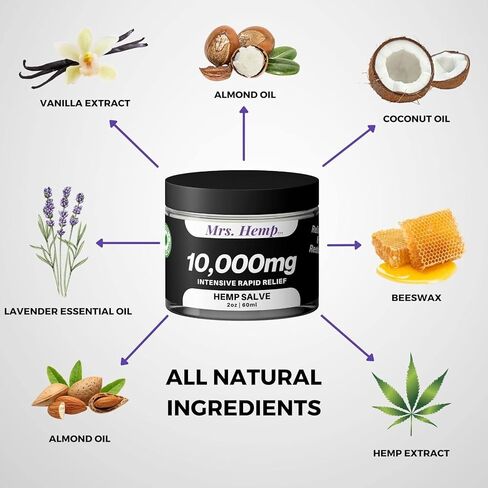 مرهم علاجي فائق القوة من القنب 10000 مجم | طبيعي 100% in Kuwait