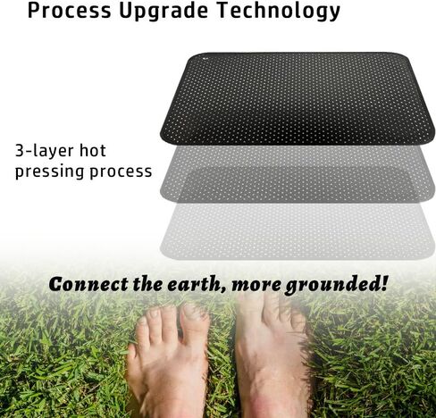 حصيرة التأريض KLASLAV، وسادة التأريض للتنفس للنوم، حصيرة الحيوانات الأليفة، المزيد من الطاقة، تخفيف الألم، الالتهاب، وسادة القدم (14 * 27 بوصة) in Kuwait