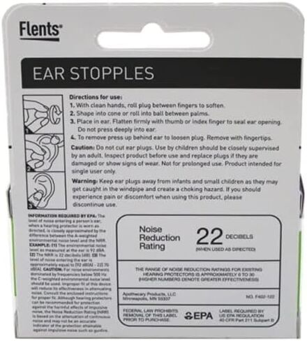 سدادات أذن من القطن والشمع الناعم من فلينتس للنوم والشخير والضوضاء العالية والسفر والحفلات الموسيقية والبناء والدراسة، 6 أزواج، NRR 22 in Kuwait