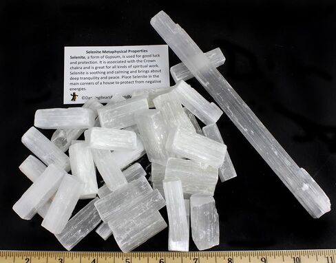 دانسينغ بير مجموعة عصي سيلينيت (35-40 قطعة) 1.5-2 انش طول × 0.25-.5 انش عرض لكل منها، مكافأة: عصا سيلينيت مجانية 6-8 انش وبطاقة هوية وريكي وشاكرا وشبكات حماية وحظ سعيد وطاقة ايجابية in Kuwait