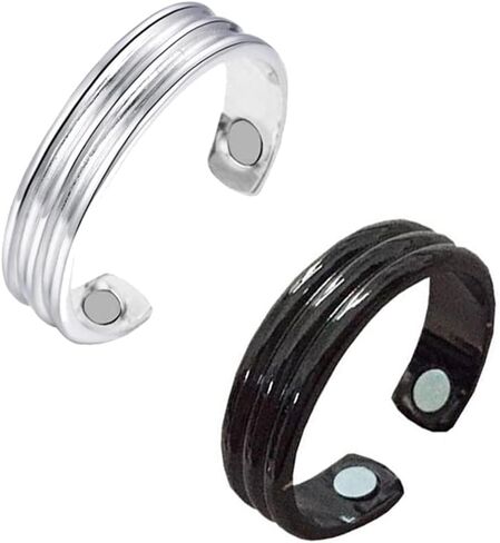 CSIYANJRY99 Lymphatic Drainage Therapeutic Therapy Rings for Women Men,2Pcs Lymph Detox Ring,Slim Ring for Stress Pain Relief,Open Adjustable Finger Ring in Saudi Arabia