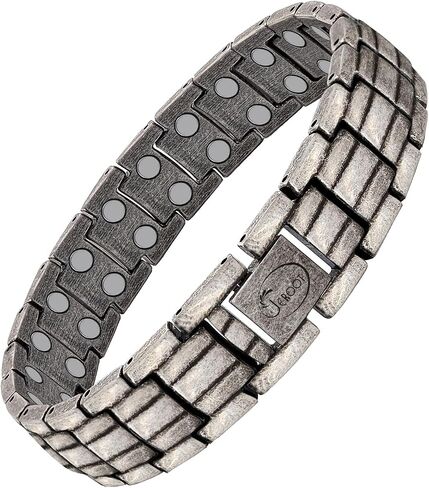 JEROOT Magnetic Bracelets for Men, Pure Titanium Double Row Strong Magnets(3500Gauss Per Magnet) Bracelet, Men's Bracelet with Adjustment Tool & Jewelry Gift Box in Kuwait