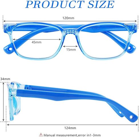 نظارات Konikit Kids Blue Light Blocking Glasses 2 Pack، مضادة لإجهاد العين، مرشح بلو راي، نظارات الكمبيوتر/الألعاب/التلفزيون للأولاد والبنات من سن 3 إلى 12 سنة in Kuwait