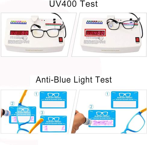 نظارات Konikit Kids Blue Light Blocking Glasses 2 Pack، مضادة لإجهاد العين، مرشح بلو راي، نظارات الكمبيوتر/الألعاب/التلفزيون للأولاد والبنات من سن 3 إلى 12 سنة in Kuwait