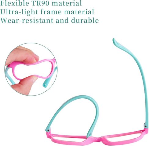 نظارات Konikit Kids Blue Light Blocking Glasses 2 Pack، مضادة لإجهاد العين، مرشح بلو راي، نظارات الكمبيوتر/الألعاب/التلفزيون للأولاد والبنات من سن 3 إلى 12 سنة in Kuwait