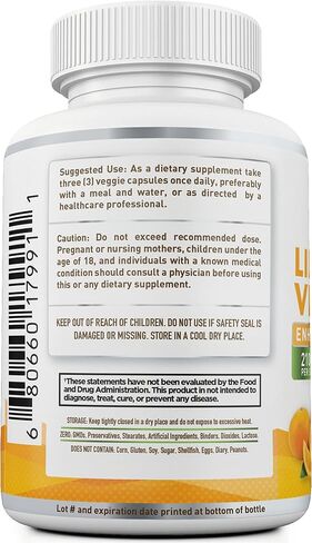 Nurture Alley Liposomal Vitamin C 2100mg- 180 Capsules High Absorption Ascorbic Acid - Supports Immune System and Collagen Booster - Powerful Antioxidant High Dose Fat Soluble Supplement in Saudi Arabia