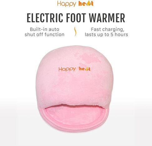 جهاز تدفئة القدمين من هابي هيت، وسادة تسخين كهربائية لتهدئة آلام وتشنجات القدمين، علاج تسخين، استخدام المكتب والمنزل، وسادة مضادة للانزلاق بالماء الساخن، لاسلكية، قابلة لإعادة الاستخدام وقابلة لإعادة الشحن - وردي in Kuwait