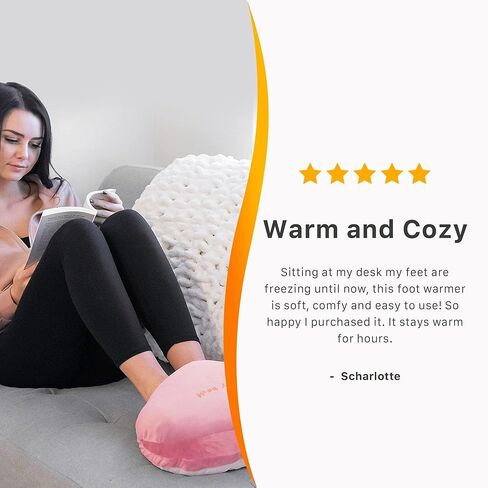 جهاز تدفئة القدمين من هابي هيت، وسادة تسخين كهربائية لتهدئة آلام وتشنجات القدمين، علاج تسخين، استخدام المكتب والمنزل، وسادة مضادة للانزلاق بالماء الساخن، لاسلكية، قابلة لإعادة الاستخدام وقابلة لإعادة الشحن - وردي in Kuwait
