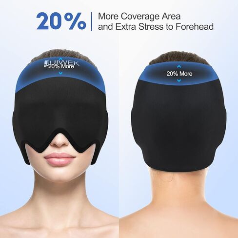 غطاء راس ثلج للصداع النصفي، قبعة تخفيف الصداع النصفي مع علاج بارد وساخن، غطاء راس ثلج مرن للعيون المنتفخة، غطاء لتخفيف الصداع البارد للتوتر والجيوب الانفية والتوتر in Kuwait