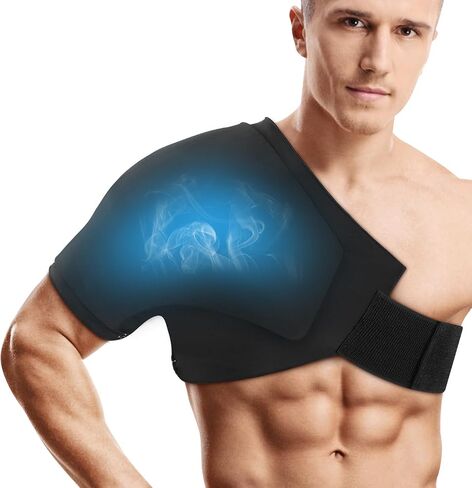 tolaccea الكتف الجليد حزمة الدوار الكفة العلاج البارد، قابلة لإعادة الاستخدام الكتف الجليد التفاف هلام حزمة الباردة للإصابات، ضغط ساخن وبارد لتخفيف آلام الكتف، التهاب الأوتار، التهاب كيسي، تورم in Kuwait