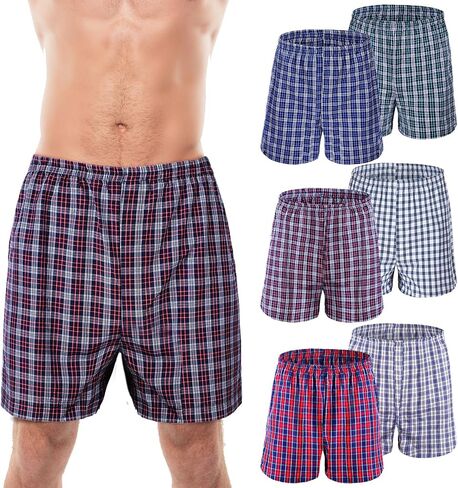 Mepase 6 Pcs Incontinence Underwear for Men Washable Reusable Absorbency Leakproof Incontinence Cotton Pad Boxer Shorts (X-Large) in Saudi Arabia