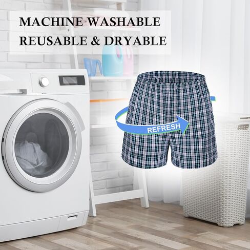 Mepase 6 Pcs Incontinence Underwear for Men Washable Reusable Absorbency Leakproof Incontinence Cotton Pad Boxer Shorts (X-Large) in Saudi Arabia